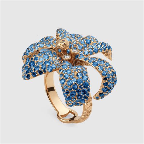 gucci ring flora|gucci flower tuquise ring.